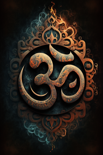 Symbole Om sacré de l'hindouisme